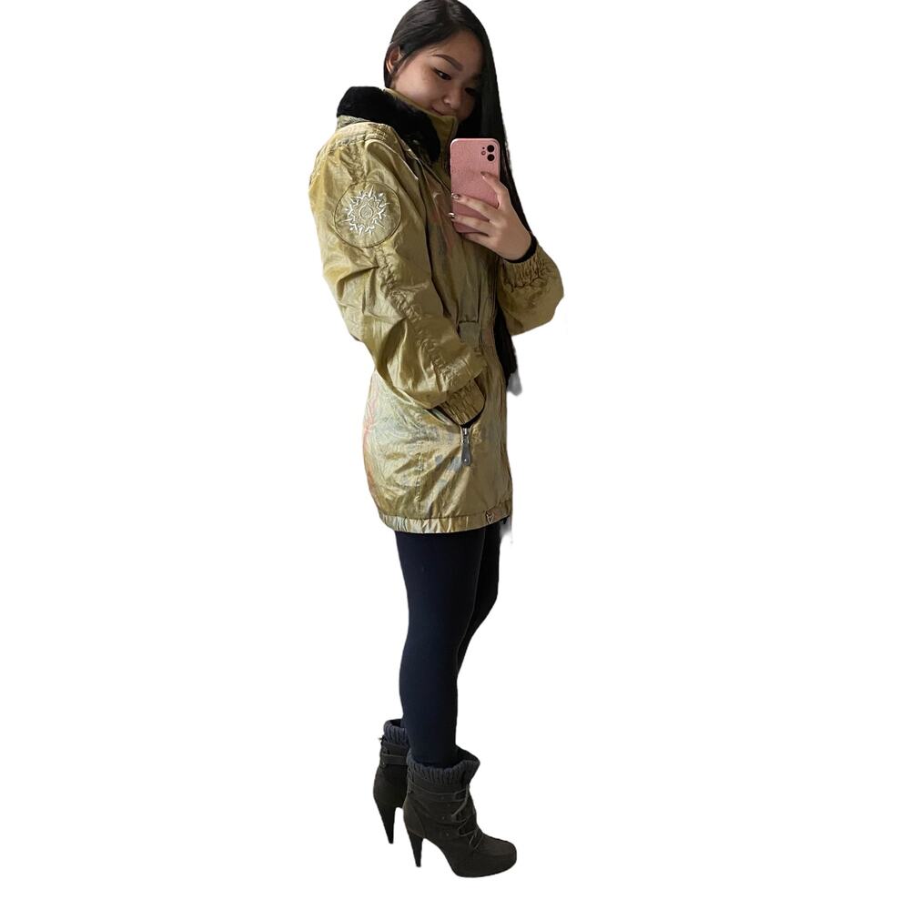 Vintage Obermeyer Down Ski Jacket w Faux Fur Trim Hood Women Sz XS / S R$389 - Picture 3 of 14